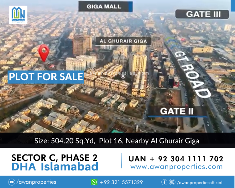 Plot for sale in sector c, dha phase 2 islamabad - AWAN PROPERTIES